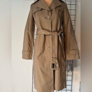 KENNETH COLE REACTION Belted Classic Trench Coat Size XS  $180